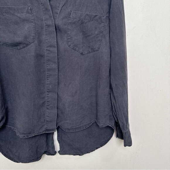 Anthropologie Womens Medium Grey Wash Cloth & Stone Buttondown Shirt - Picture 8 of 16